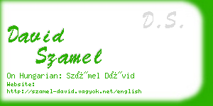 david szamel business card